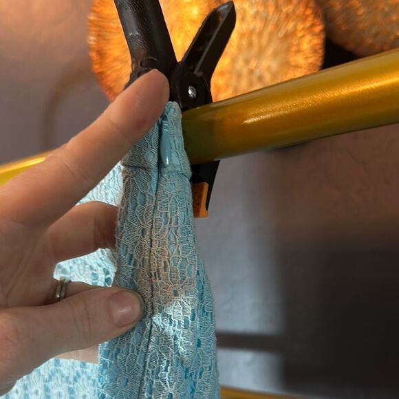 Gianni Bini Light Blue Lace Shorts - Picture 4 of 5